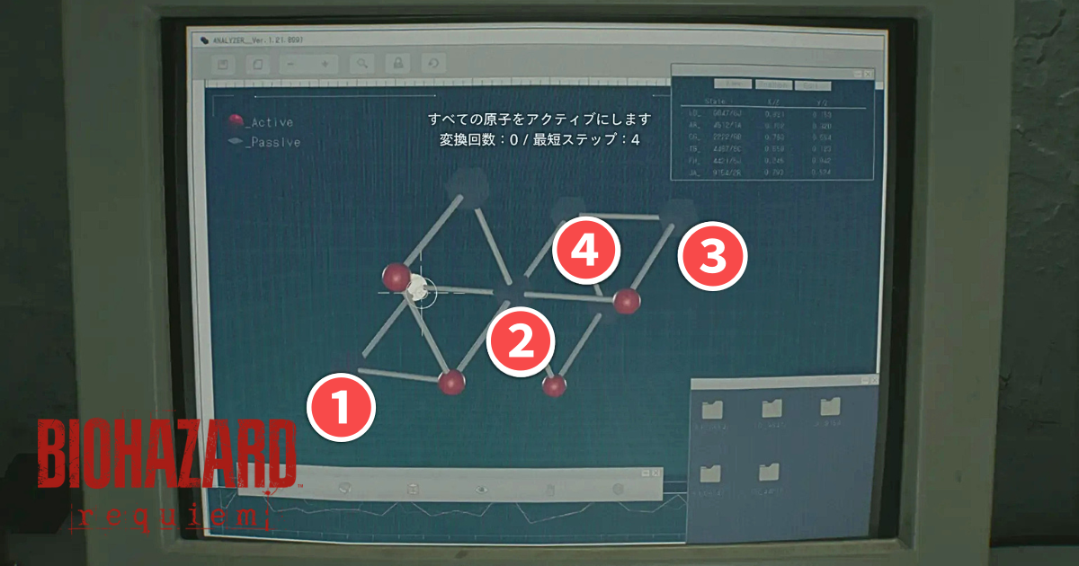 バイオハザード レクイエム 攻略／クラフトとレシピ入手一覧「血液検体(可逆)」謎解き